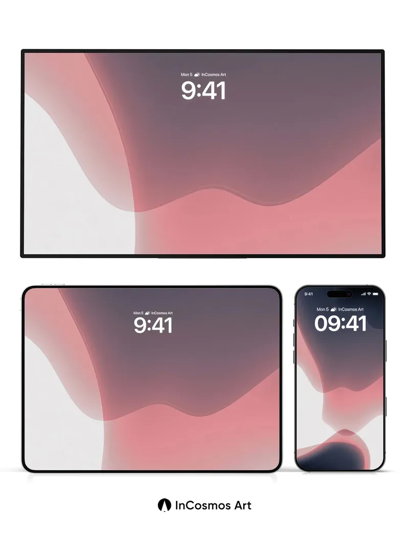 Velvet Hush Wallpaper with Floating Forms