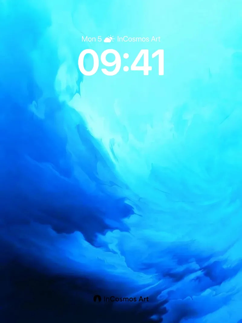 Cobalt Abyss Wallpaper with Whispering Light