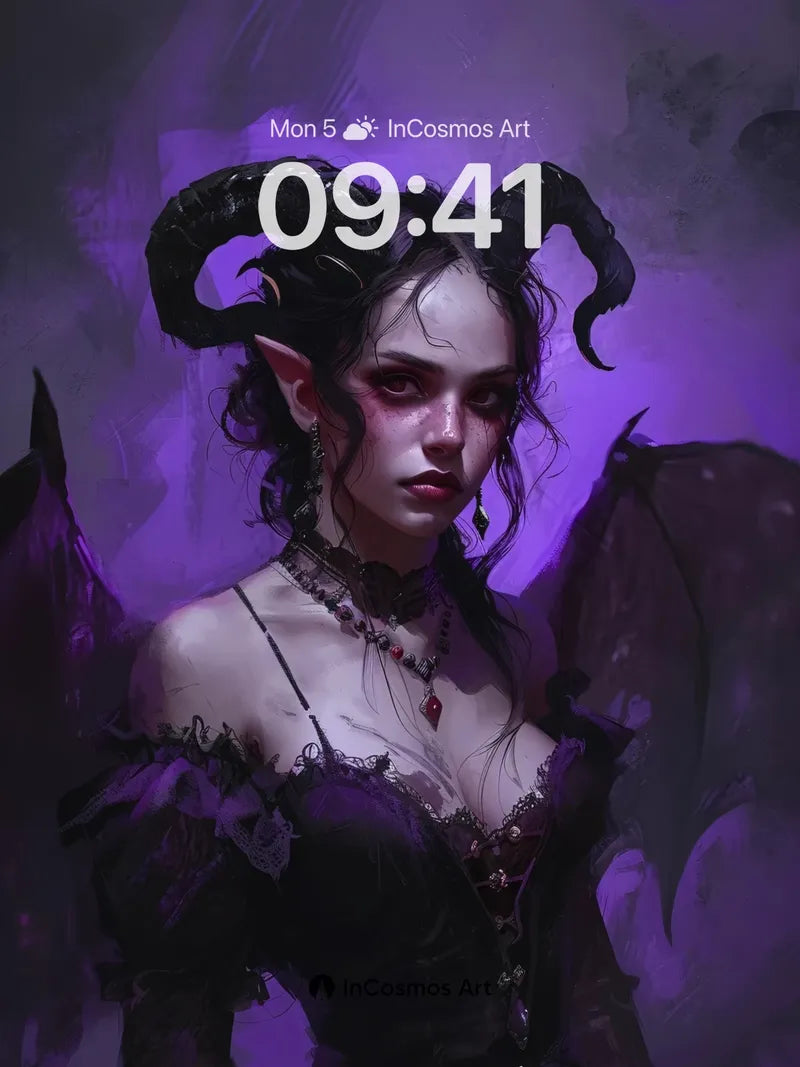 Ethereal Shadow Wallpaper with Horned Majesty wallpaper for iPhone, iPad & Mac