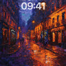 Nocturnal Ember Wallpaper with Rain-Kissed Reflections wallpaper for iPhone, iPad & Mac