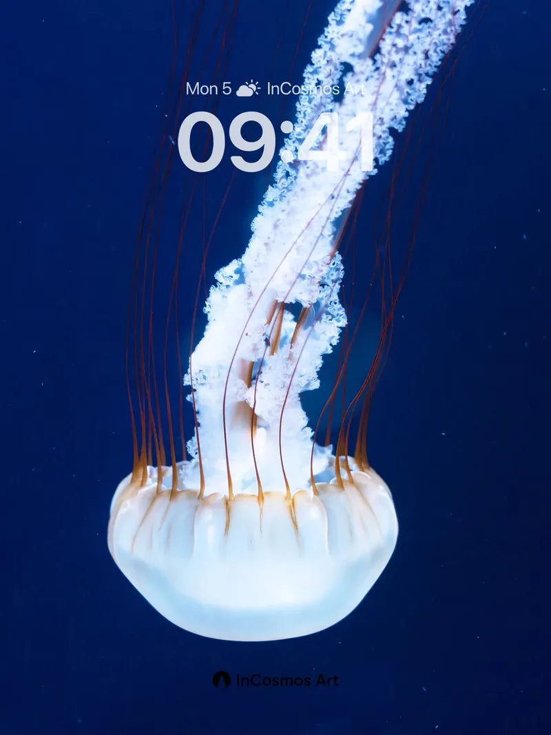 Luminous Drift Wallpaper with Ethereal Tendrils