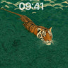 Swimming Tiger Mosaic Ocean Wallpaper
