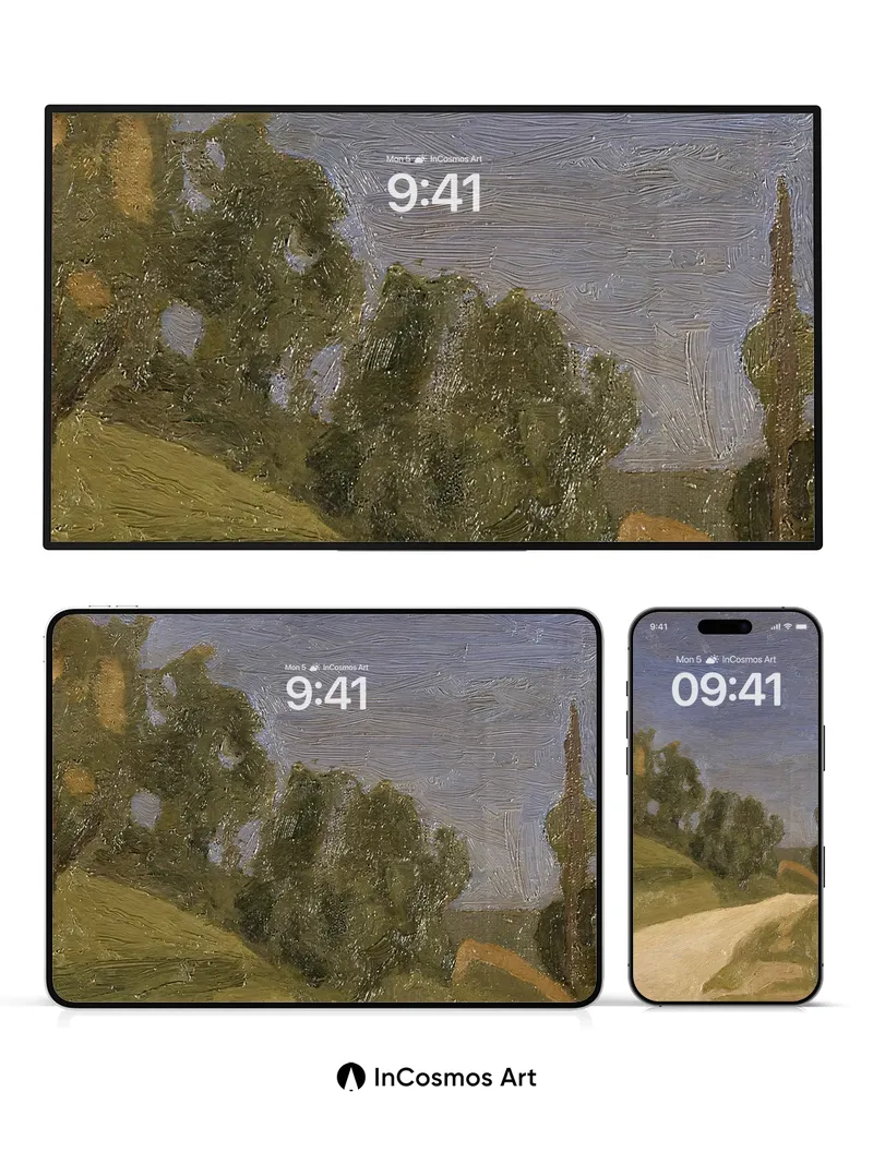 Whispering Path Wallpaper with Dappled Light