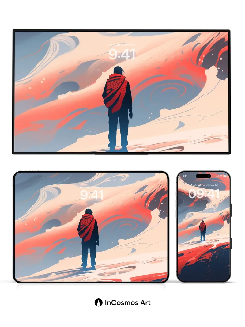 Ethereal Tides Wallpaper with Cosmic Drift