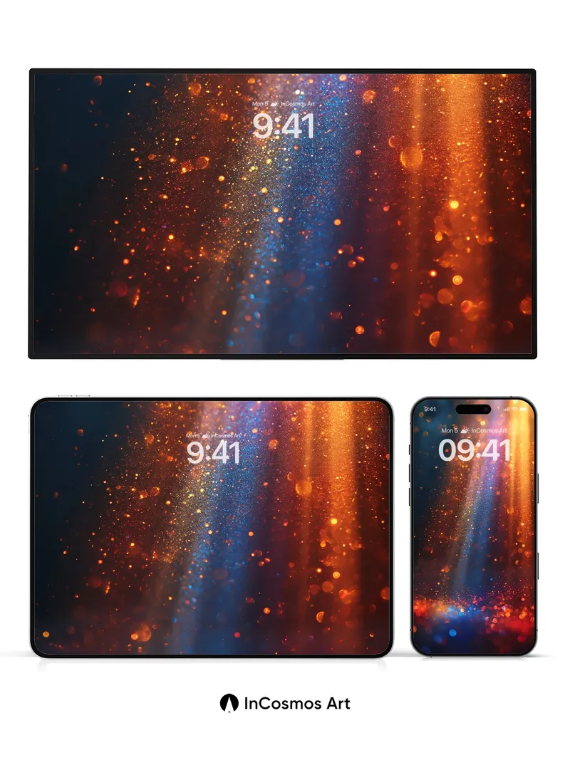 Cosmic Dust Wallpaper with Light Veins