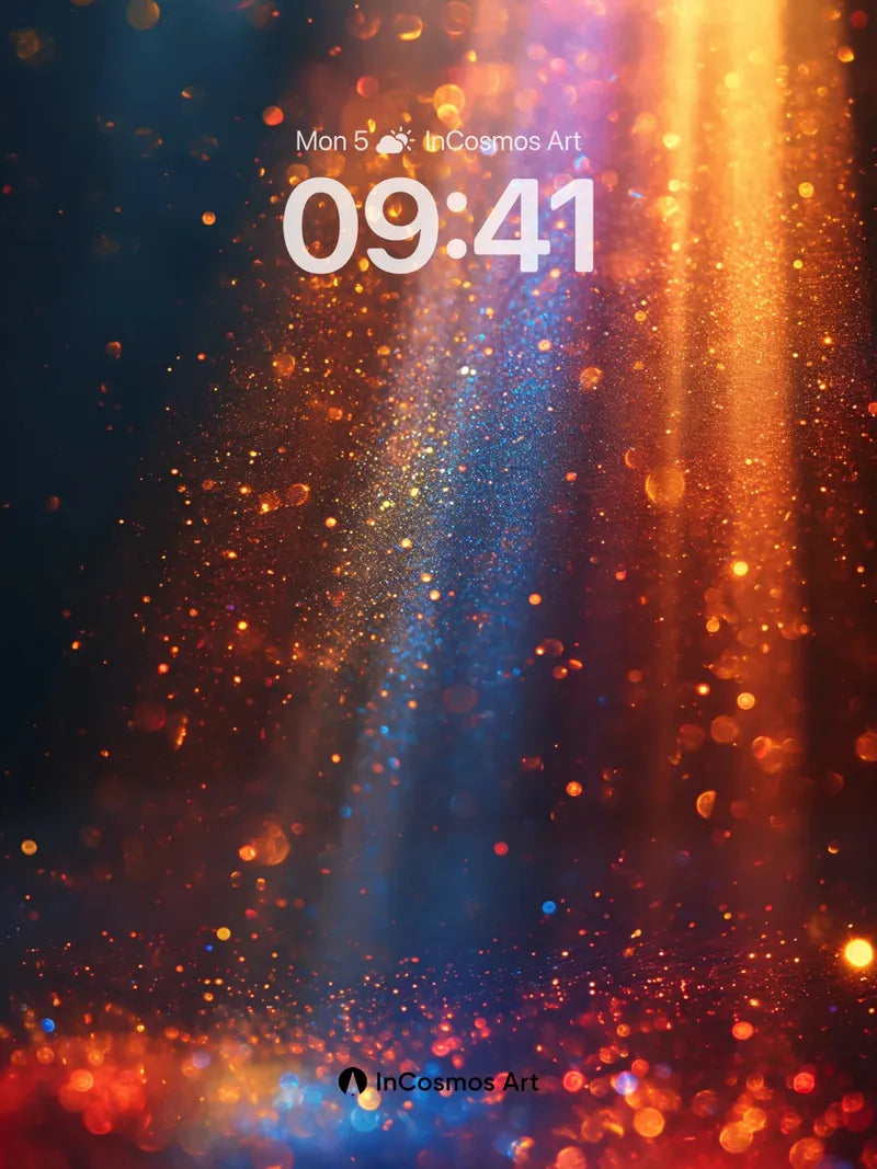 Cosmic Dust Wallpaper with Light Veins