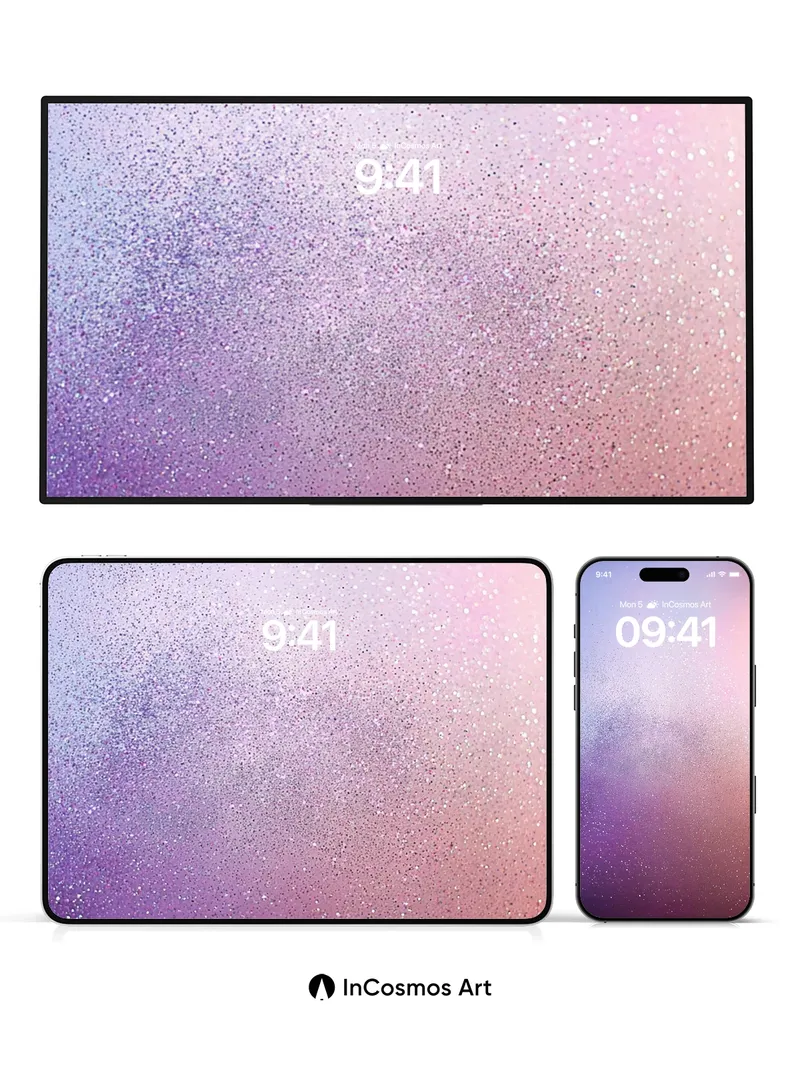 Luminous Drift Wallpaper with Cosmic Dust