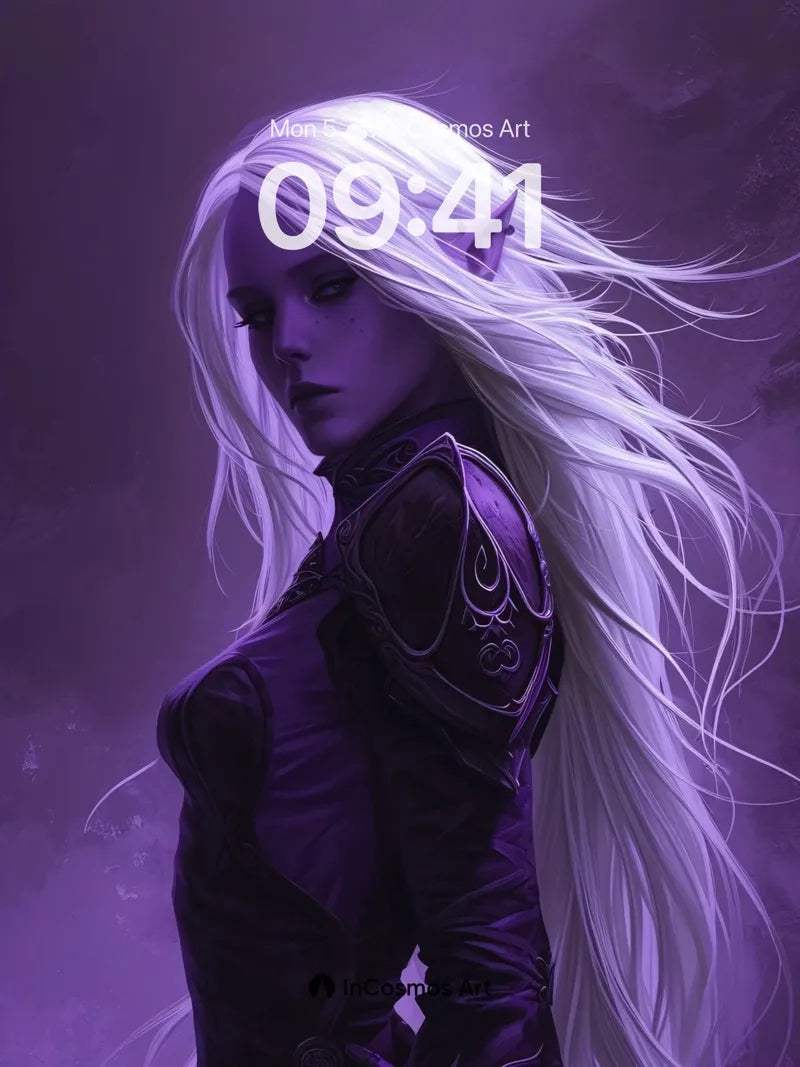 Luminous Shadow Wallpaper with Silver Veil