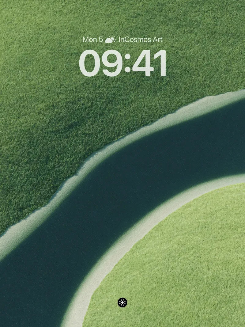 Emerald Curve Wallpaper with Silent Flow wallpaper for iPhone, iPad & Mac