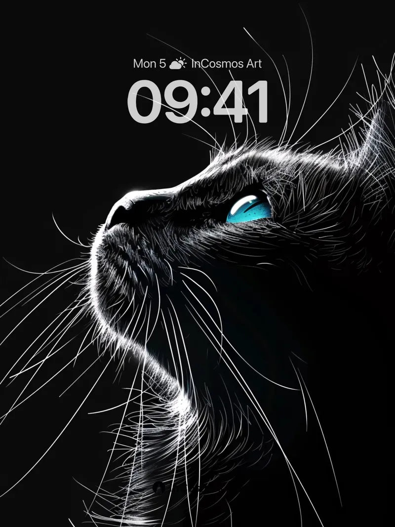 Silent Shadow Wallpaper with Electric Gaze