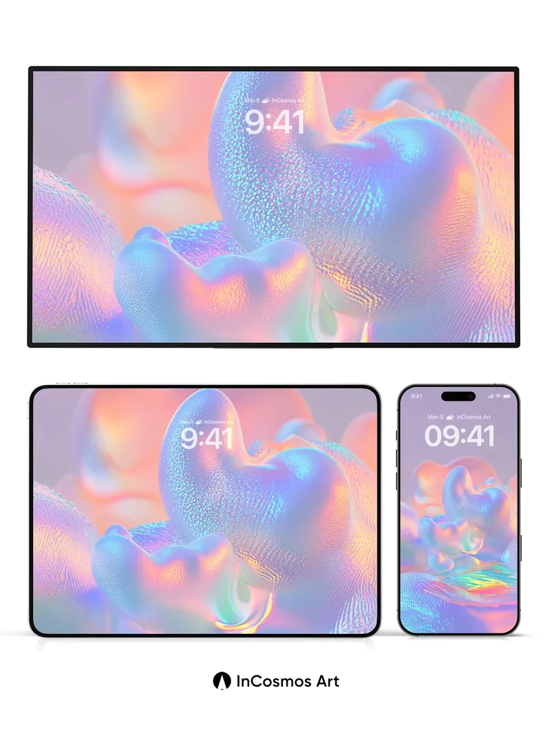 Iridescent Dream Wallpaper with Liquid Light