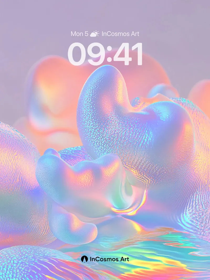 Iridescent Dream Wallpaper with Liquid Light