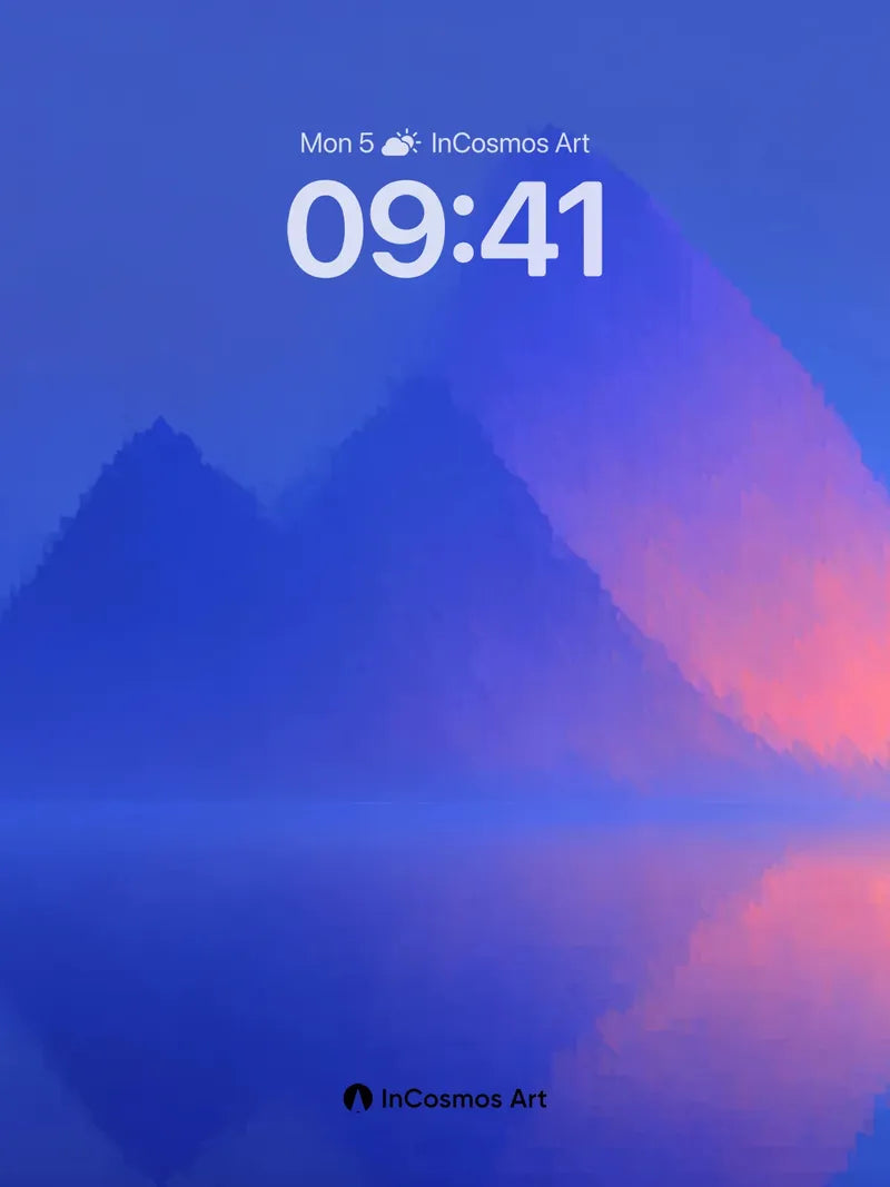 Serenity Peak Wallpaper with Aurora Reflection