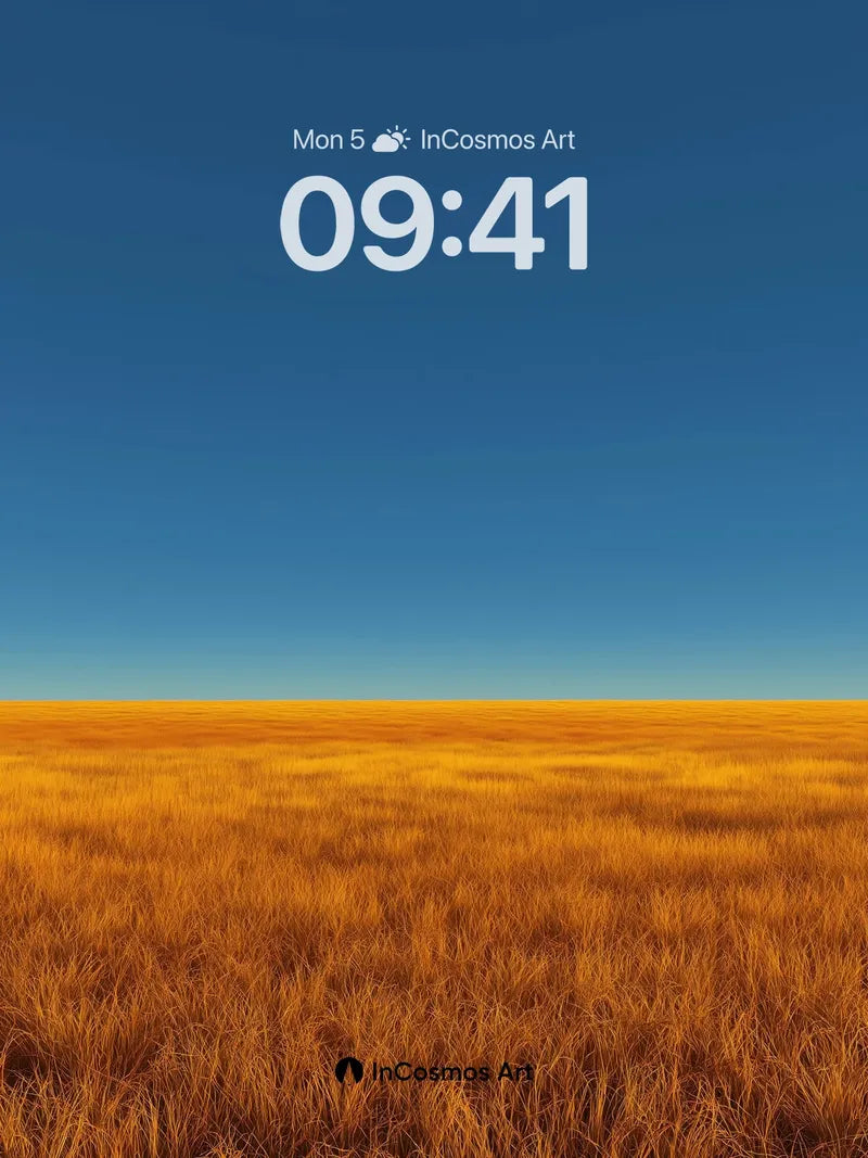 Golden Horizon Wallpaper with Infinite Sky wallpaper for iPhone, iPad & Mac