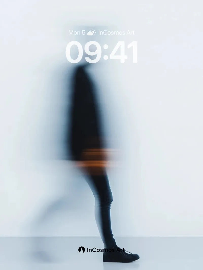 Silhouetted Motion Wallpaper with Ethereal Blur