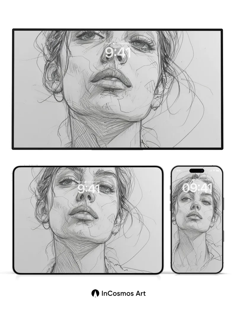 Whispered Lines Wallpaper with Soft Shadows