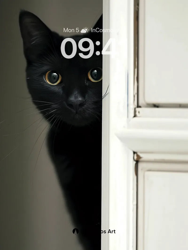 Shadow Whispers Wallpaper with Golden Eyes