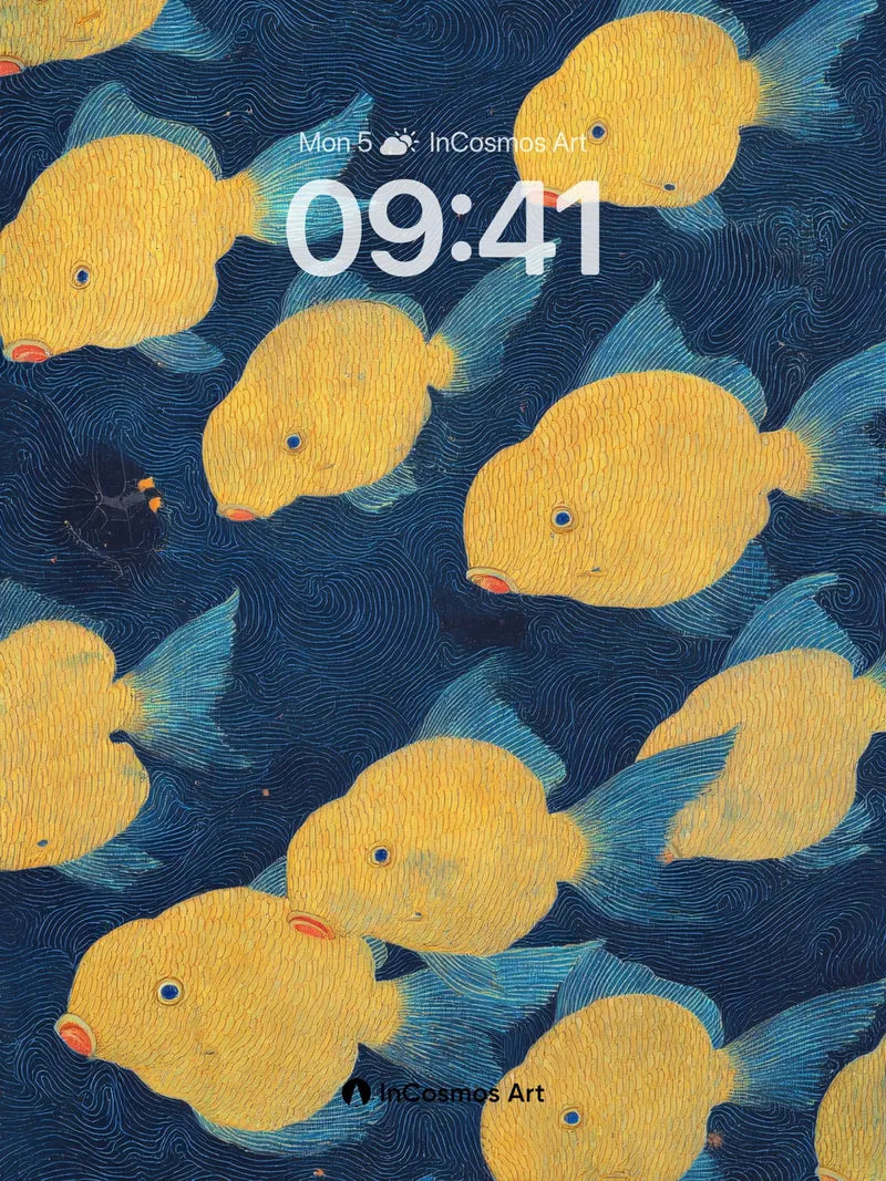 Golden Drift Wallpaper with Swirling Depths wallpaper for iPhone, iPad & Mac