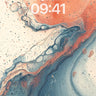 Liquid Amber Flow Wallpaper with Cobalt Veins wallpaper for iPhone, iPad & Mac