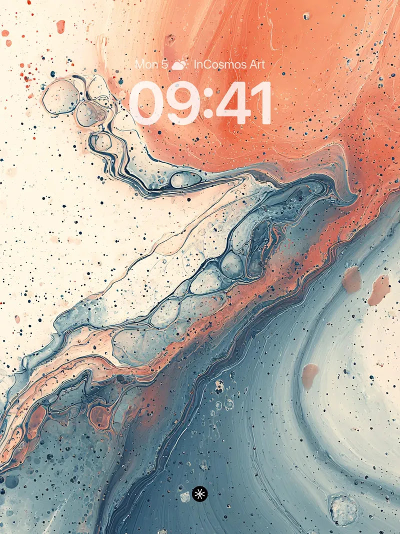 Liquid Amber Flow Wallpaper with Cobalt Veins wallpaper for iPhone, iPad & Mac
