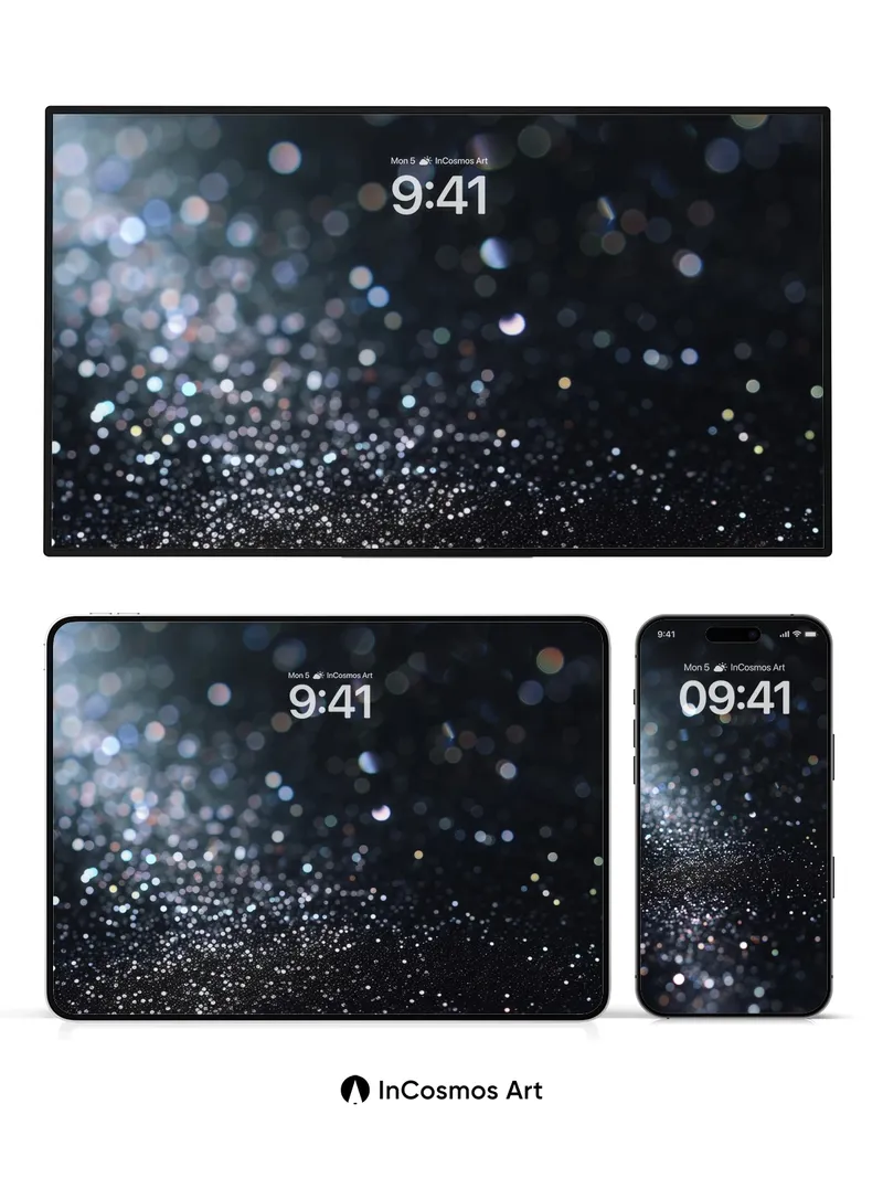 Cosmic Dust Wallpaper with Starlight Trails