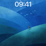 Surreal Deep Sea Wallpaper with Cycling Light wallpaper for iPhone, iPad & Mac