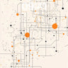 Circuit Whisper Wallpaper with Orange Nodes wallpaper for iPhone, iPad & Mac