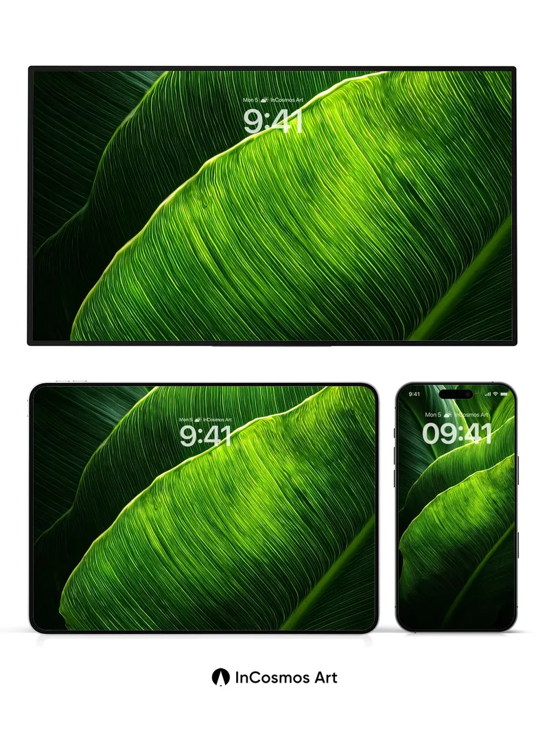 Emerald Vein Wallpaper with Living Light