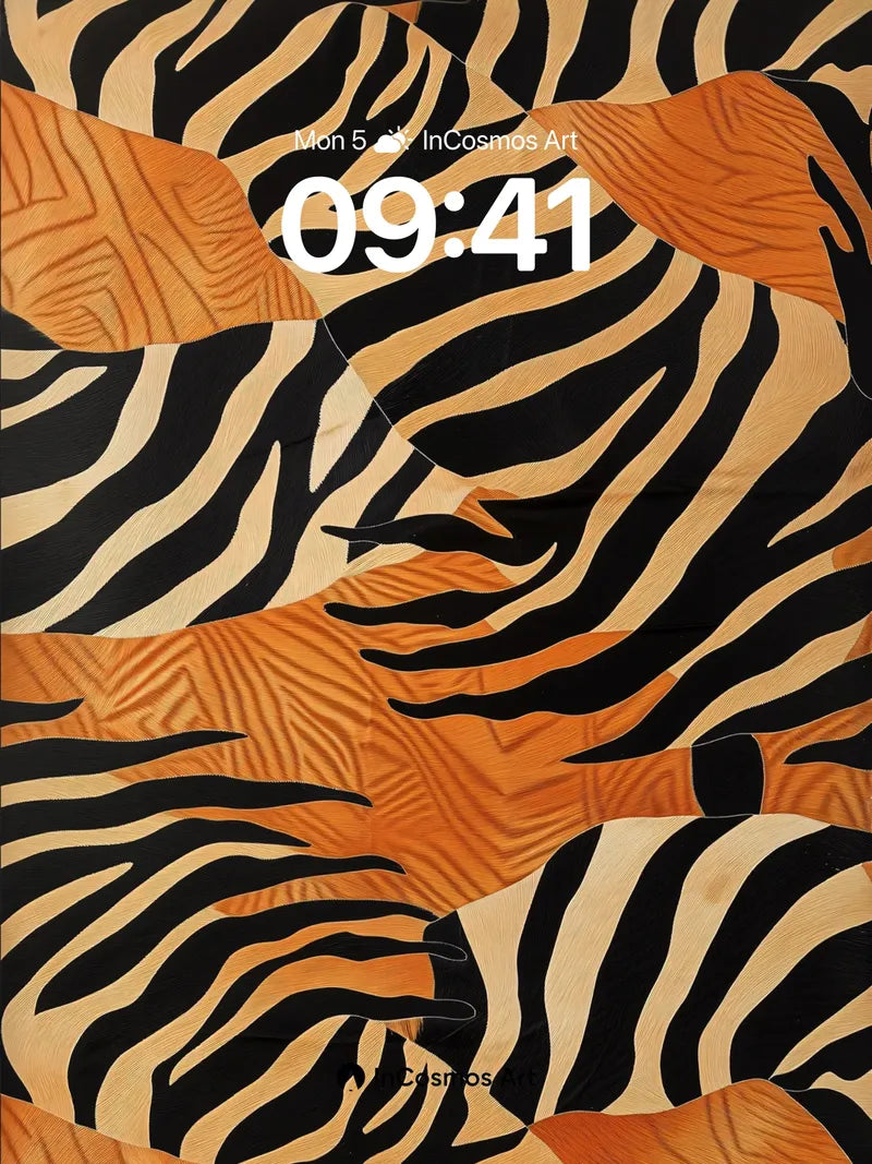 Wild Pulse Wallpaper with Wooden Veins