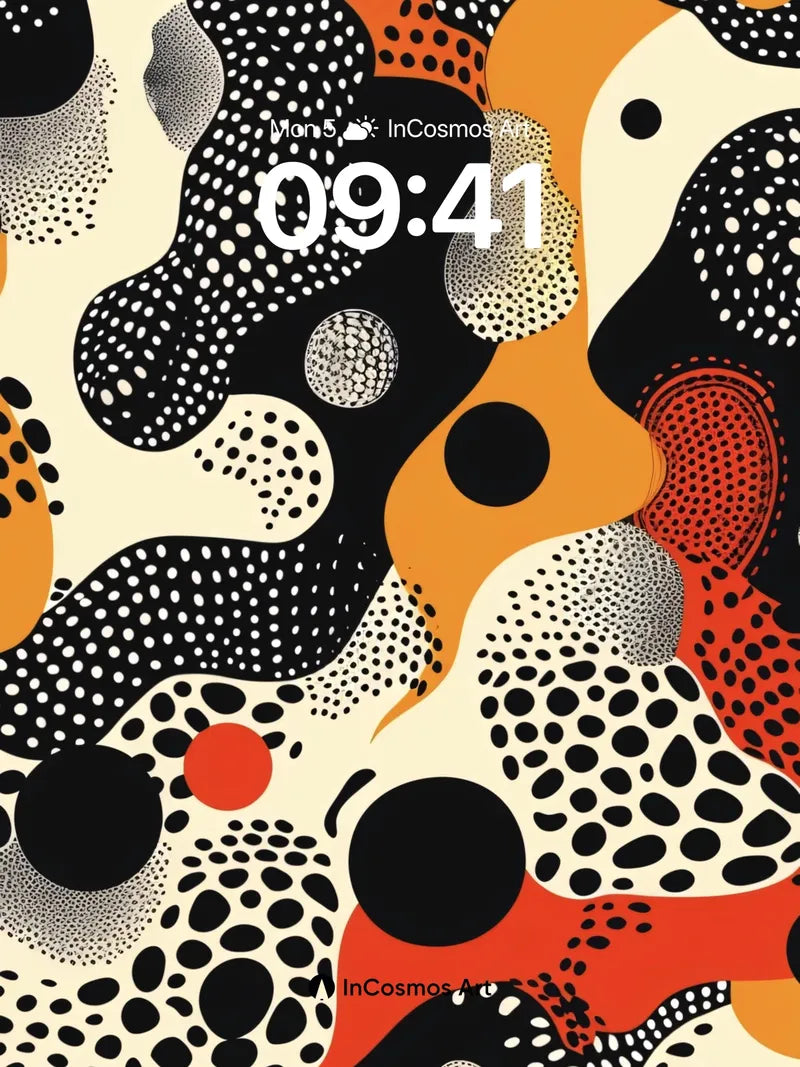 Playful Dots Wallpaper with Organic Flow wallpaper for iPhone, iPad & Mac