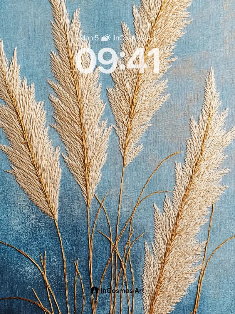 Serenity Reeds Wallpaper with Golden Hush