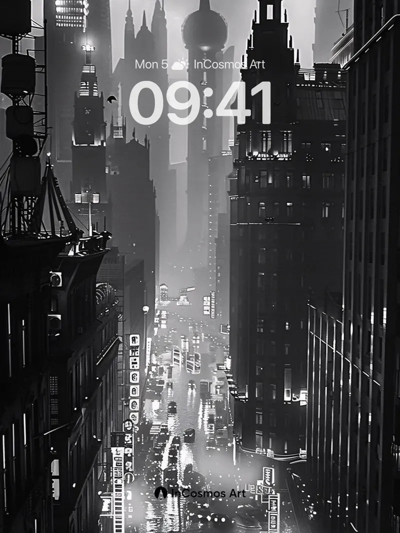 Neon Fog Wallpaper with Steel Silence