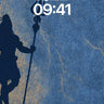 Thunderous Silhouette Wallpaper with Mythic Trident wallpaper for iPhone, iPad & Mac