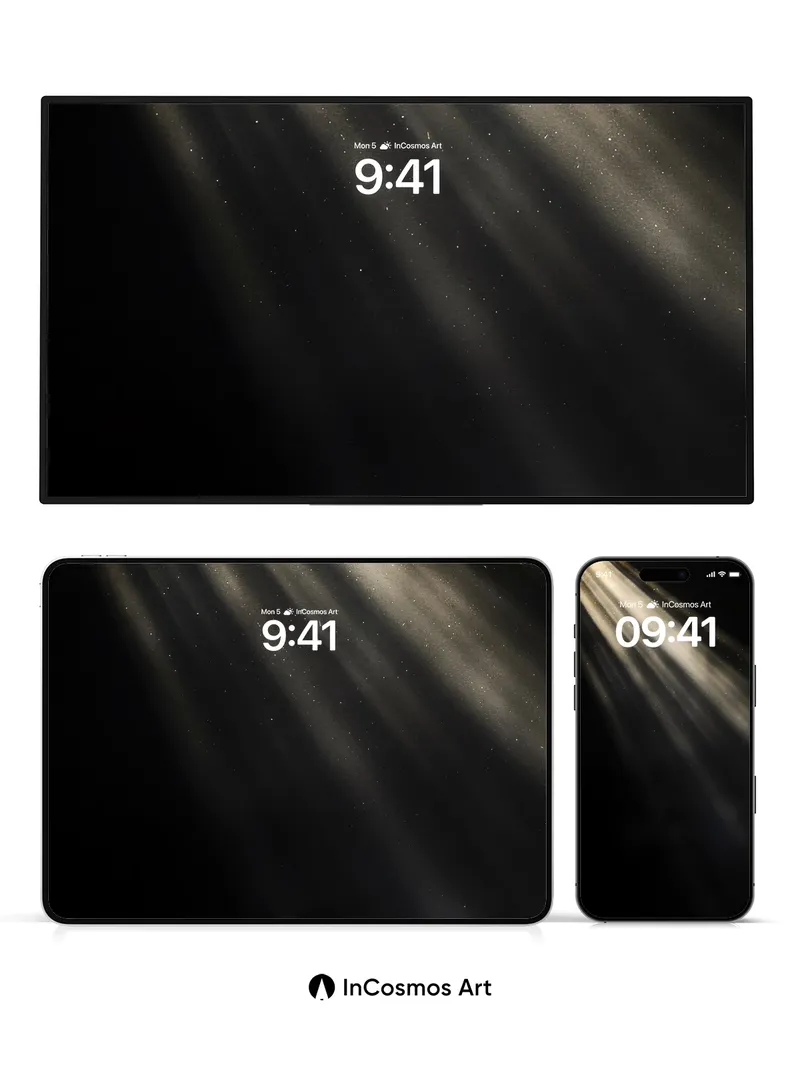 Silent Beam Wallpaper with Dust Motifs