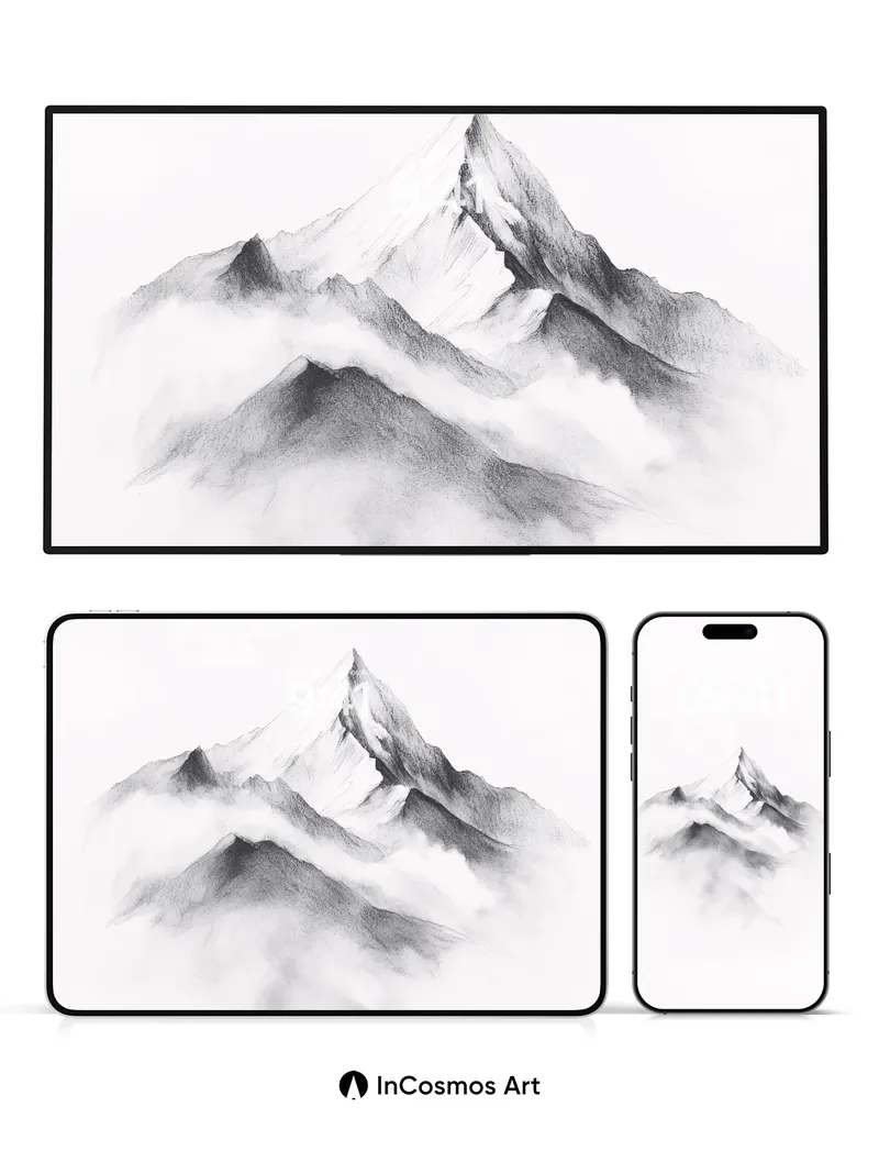 Serenity Peak Wallpaper with Cloud Veils