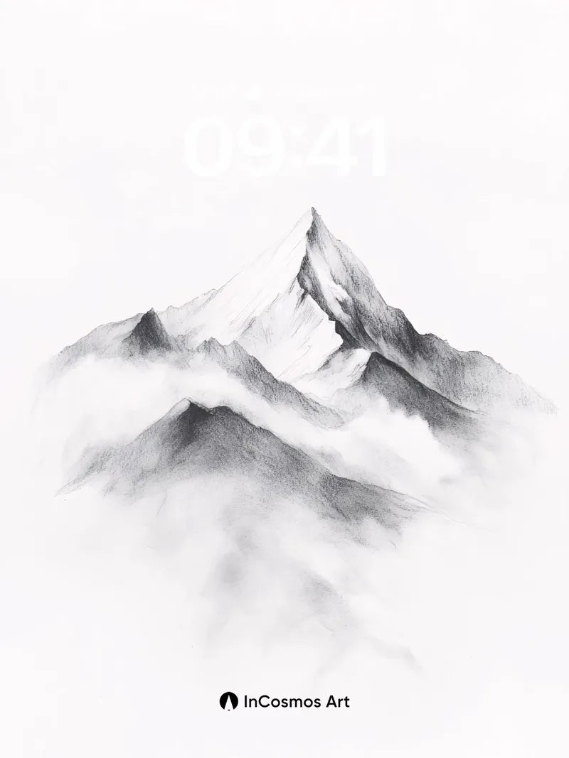 Serenity Peak Wallpaper with Cloud Veils