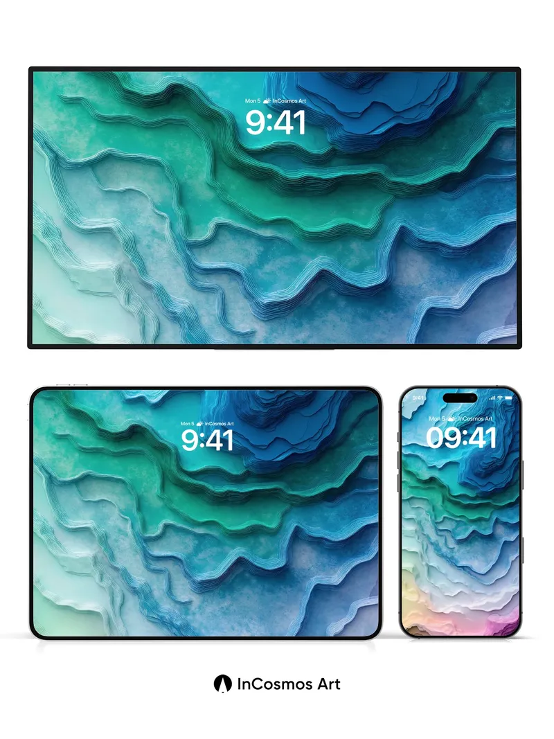 Oceanic Pulse Wallpaper with Living Tides