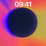 Cosmic Void Wallpaper with Neon Halo wallpaper for iPhone, iPad & Mac