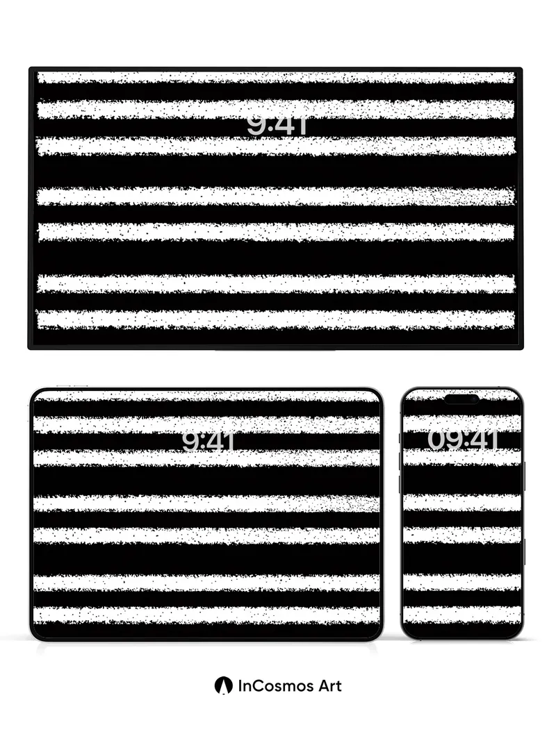 Static Pulse Wallpaper with Flickering Lines