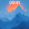 Luminous Ridge Wallpaper with Gradient Haze wallpaper for iPhone, iPad & Mac