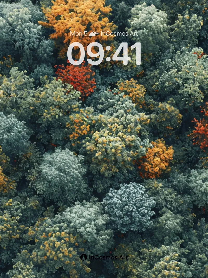 Autumn Hush Wallpaper with Golden Canopy