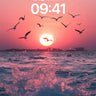 Crimson Horizon Wallpaper with Soaring Wings wallpaper for iPhone, iPad & Mac