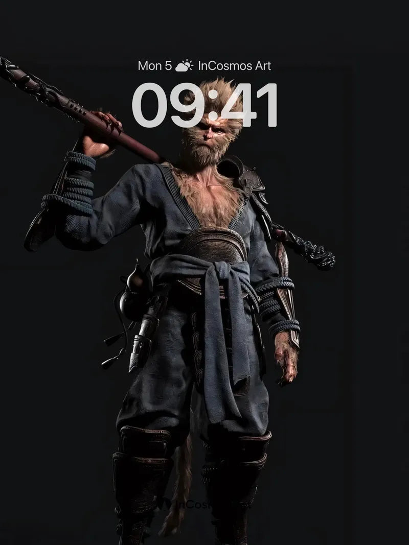 Feral Warrior Wallpaper with Steel-Whispered Hair