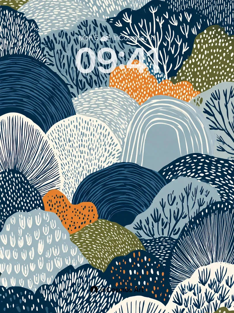 Whispering Hills Wallpaper with Textured Forests wallpaper for iPhone, iPad & Mac