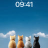 Serenity Skyline Wallpaper with Feline Silhouettes wallpaper for iPhone, iPad & Mac