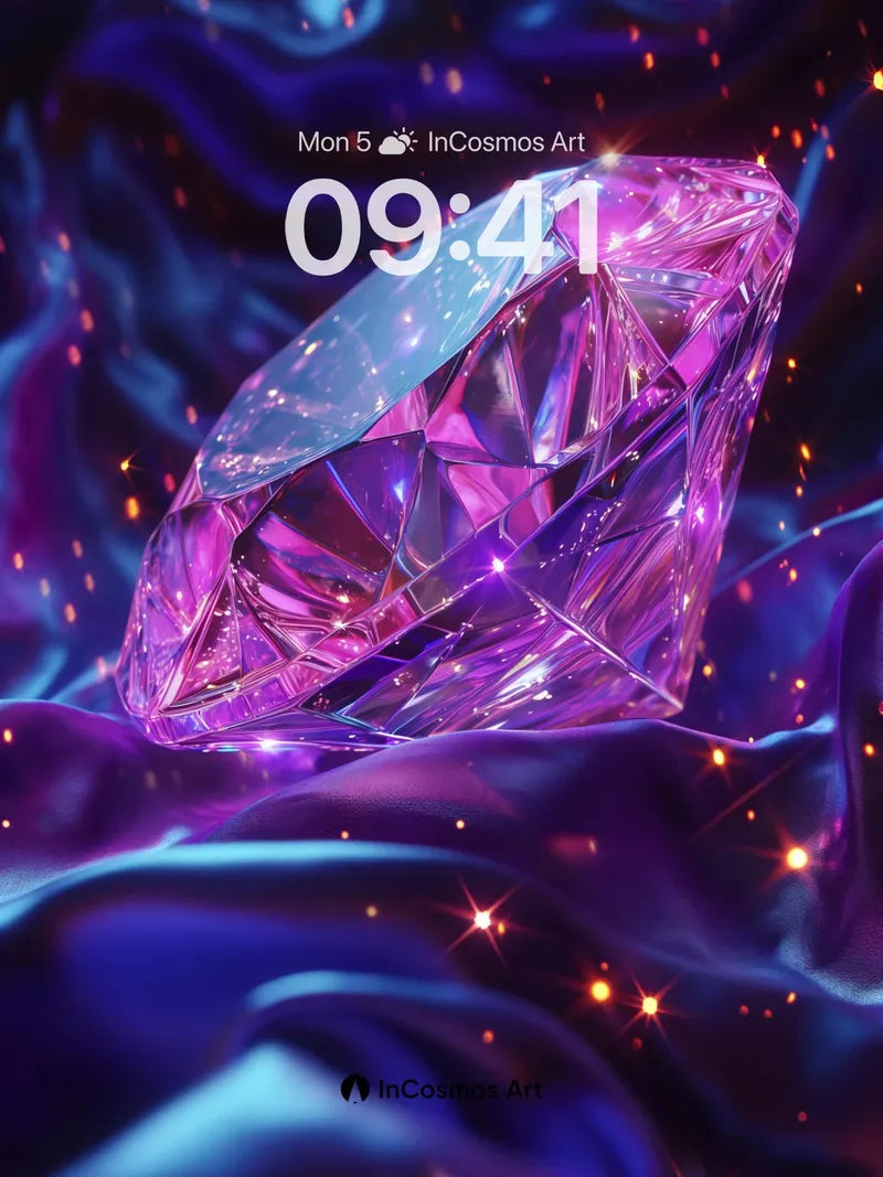 Luminous Prism Wallpaper with Cosmic Veil wallpaper for iPhone, iPad & Mac