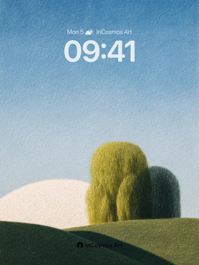 Serenity Grove Wallpaper with Sunlit Hush wallpaper for iPhone, iPad & Mac