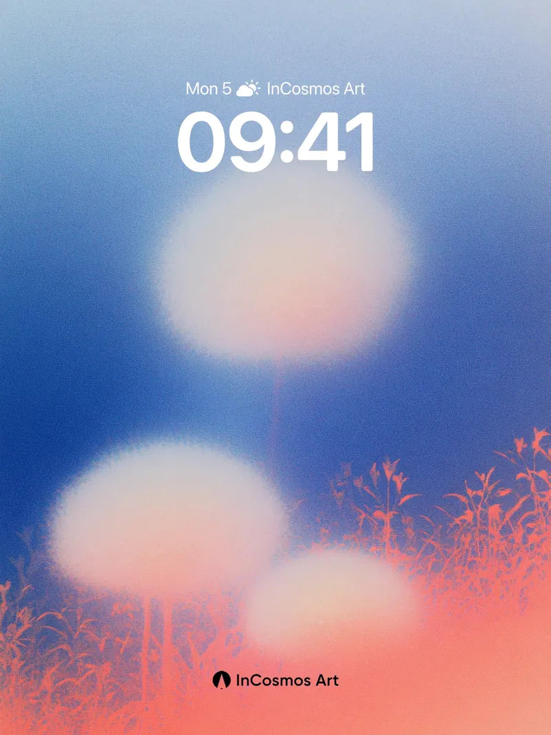 Blurred Horizon Wallpaper with Floating Light