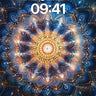 Cosmic Mandala Wallpaper with Starlit Petals wallpaper for iPhone, iPad & Mac