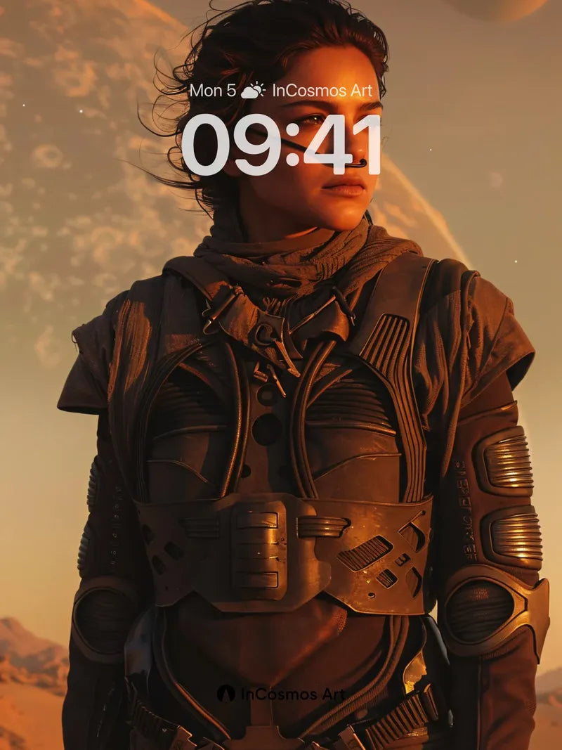 Desert Sovereign Wallpaper with Cosmic Gaze